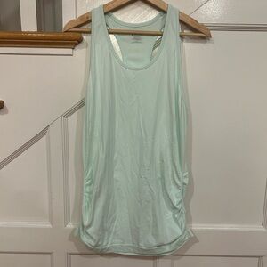 Athleta speedlight Tank Racerback  With Side Ruching Women’s L, Mint Green, Aqua